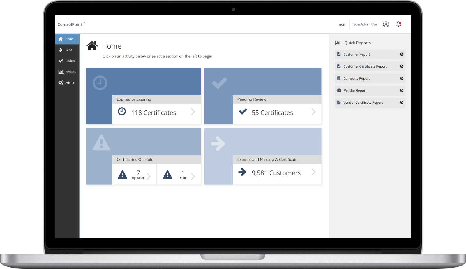 ControlPoint dashboard