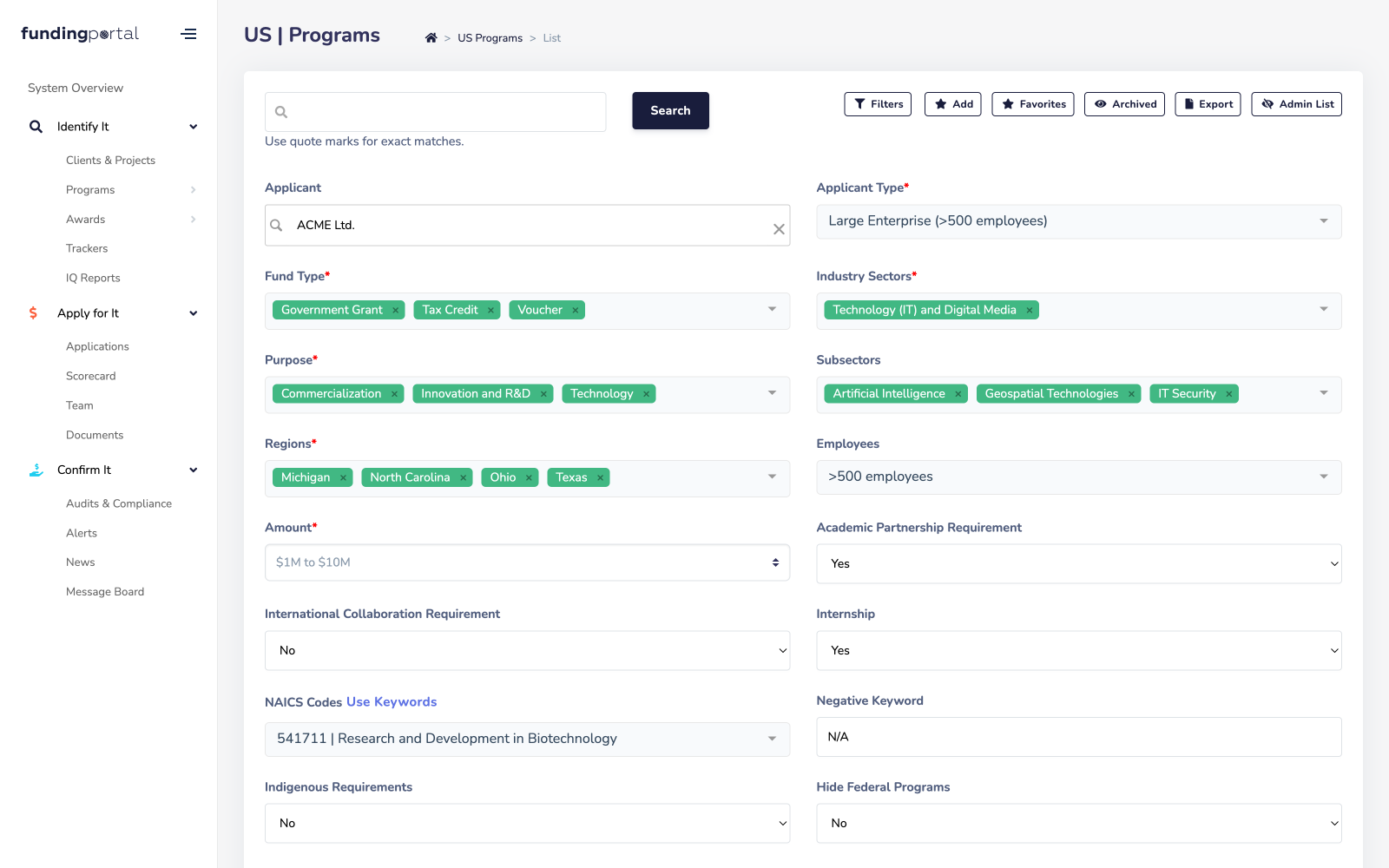 Fundingportal Advisory programs