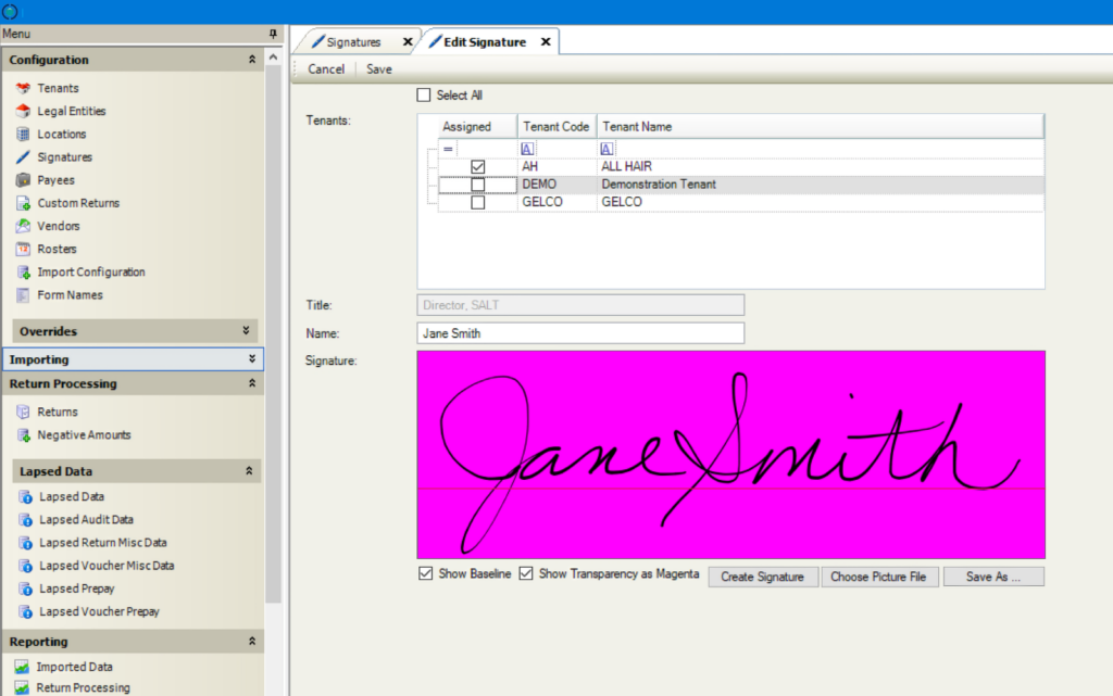 FilePoint electronic signatures