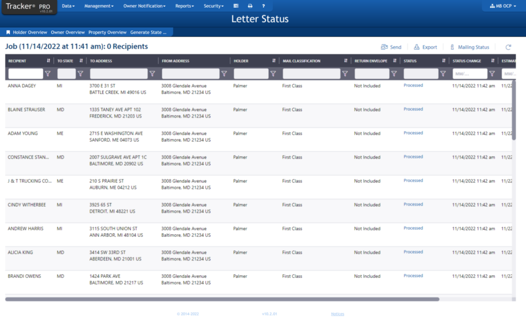 Tracker PRO MailRoom